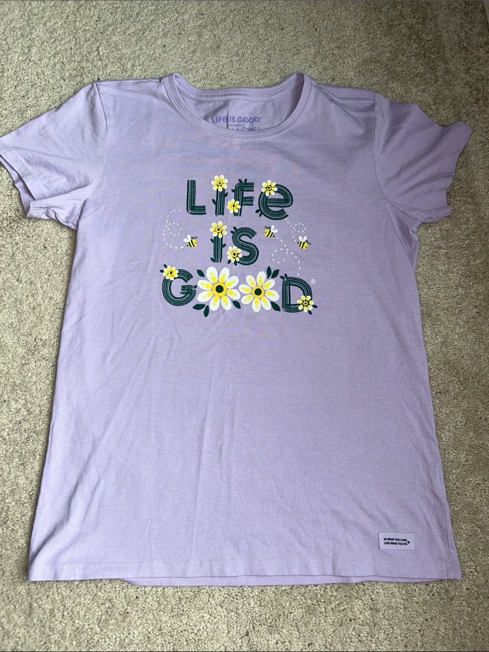 Life Is Good Lavender Daisy Graphic Tee - Girls